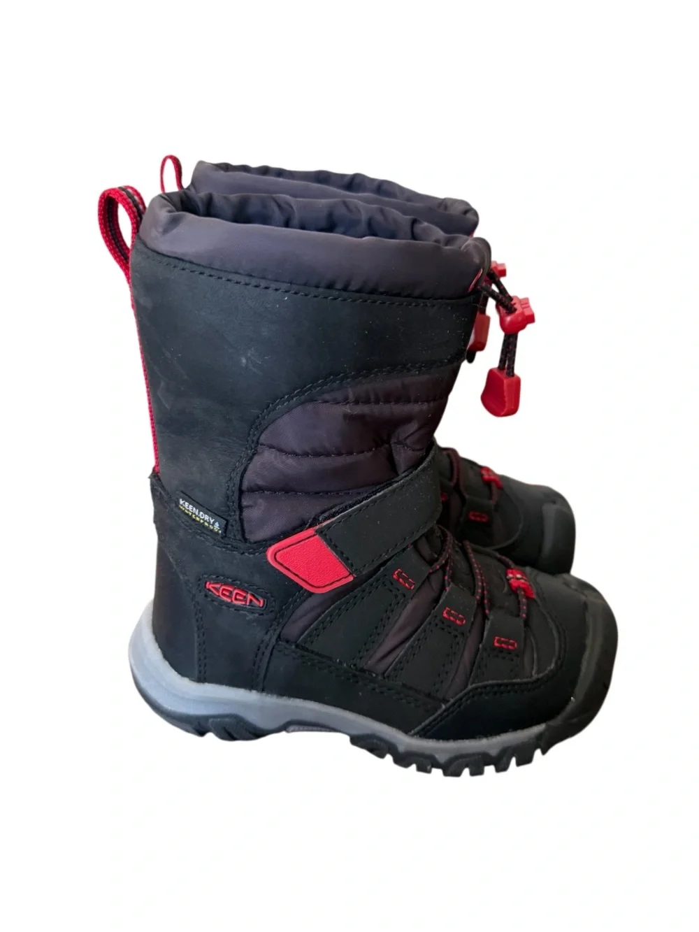Keen Winterport Neo DT WP Black Boots with Red Accents-Size 8 NWOT